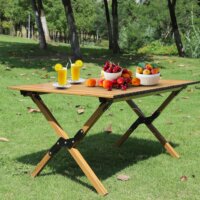 Promis ST90 Alumínium Kempingasztal 87 x 60 x 45 cm - Barna
