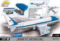 Cobi: 26610 Boeing 747 Air Force One Repülőgép 1087 darabos építőjáték 1:144