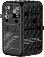 Verbatim 32125 GaN USB-A / 3x USB-C Utazó Hálózati gyorstöltő Adapter 140W - Fekete