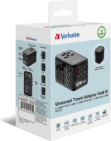 Verbatim 32125 GaN USB-A / 3x USB-C Utazó Hálózati gyorstöltő Adapter 140W - Fekete