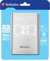 Verbatim 2TB 53189 Store'n'Go USB 3.0 Külső HDD - Ezüst