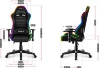 Huzaro Ranger 6.0 RGB MESH Gyerek Gamer szék - Fekete