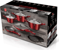 Berlinger Haus BH/7142 Metallic Line Burgundy Edition Edénykészlet - Piros (11 részes)