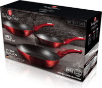 Berlinger Haus BH/1288NF Metallic Line Burgundy Edition Serpenyő Készlet (3 darabos)