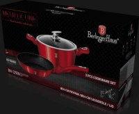Berlinger Haus BH/1291N Metallic Line Burgundy Edition Edénykészlet (3 részes)