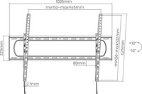 Maclean MC-750N 60"-120" LCD TV/Monitor fali tartó - Fekete (1 kijelző)