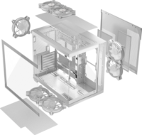 Modecom Volcano Panorama 7F Apex ARGB Számítógép - Fehér