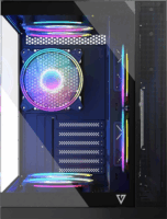 Modecom Volcano Panorama Apex ARGB 7F Számítógépház - Fekete