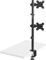 Maclean MC-966 13"-27" LCD TV/Monitor asztali tartó állvány - Fekete (2 kijelző)