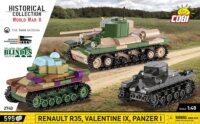Cobi: Renault R35 - Valentine IX - Panzer I Tankok Építőjáték