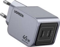 Ugreen Nexode Pro 2xUSB-C Hálózati Gyorstöltő Adapter 45W - Szürke