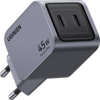 Ugreen Nexode Pro 2xUSB-C Hálózati Gyorstöltő Adapter 45W - Szürke
