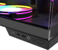 Modecom Volcano Panorama Apex 5F ARGB Számítógépház - Fekete