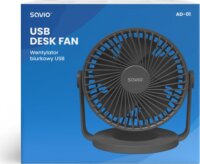Savio AD-01 USB Asztali ventilátor - Fekete