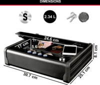 Master Lock MLD08E Mini Hordozható Széf - Fekete