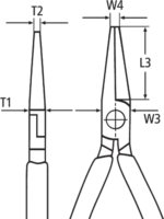 Knipex 30 16 160 Hosszúcsőrű fogó