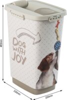 Rotho Cody Dog 25000ml Táp tároló láda - Bézs