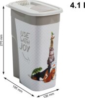 Rotho Flo 4100ml Táp tároló láda - Szürke