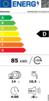 Electrolux EEM48300IX Beépíthető Mosogatógép 14 teríték