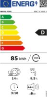 Whirlpool WBC 3C34 PF X Beépíthető mosogatógép 14 teríték