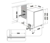 Whirlpool WI 7020 P Beépíthető mosogatógép 14 teríték