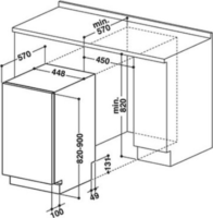 Whirlpool WSIP 4O33 PFE Beépíthető mosogatógép 10 teríték