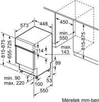 Bosch SPI6YMS14E Serie 6 Félig beépíthető mosogatógép, 45cm, 10 teríték