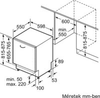 Bosch SMH4HVX00E Serie 4 Beépíthető mosogatógép, 60cm, 14 teríték