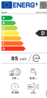 Bosch SBH4HVX00E Serie 4 Beépíthető mosogatógép, 60cm, 14 teríték