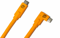 Tether Tools TetherPro USB-C apa - USB-C apa 90° 2.0 Adat és töltő kábel - Narancssárga (4.6m)