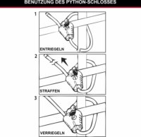 Master Lock 8433EURD Python kerékpár zár 1.8m - Fekete
