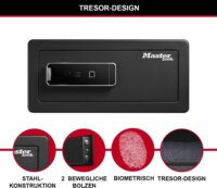 Master Lock LX110BEURHRO Biometrikus Ujjlenyomat biztonsági bútorszéf