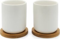 Bredemeijer Teáscsésze készlet 200ml bambusz alátéttel 2db - Fehér