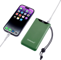 Intenso F10000 Powerbank 10000mAh 20W (2.1A / 5V) - Zöld