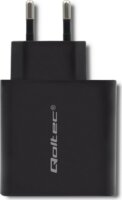 Qoltec 51717 USB-A / USB-C Hálózati gyorstöltő Adapter 45W - Fekete