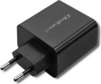 Qoltec 51717 USB-A / USB-C Hálózati gyorstöltő Adapter 45W - Fekete