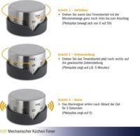 TFA 38.1027.10 Rozsdamentes Acél Konyhai időzítő - Szürke