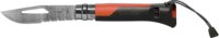 Opinel 001577 No.08 Összecsukható Túrakés beépített síppal - Narancssárga