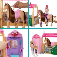 Mattel HXJ44 Barbie Mysteries: a nagy lóvadászat - ultimate lovasistálló játéképület