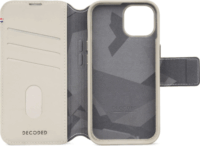 Decoded Leather Apple iPhone 15 Plus MagSafe Flip Tok - Agyag