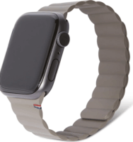 Decoded Apple Watch S1/S2/S3/S4/S5/S6/S7/S8/S9/SE Mágneses Szilikon Szíj 38/40/41mm - Barna