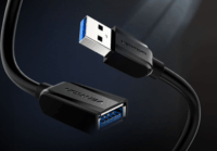 Vention VAS-A45 USB-A apa - USB-A anya 3.0 Hosszabbító Kábel - Fekete (0.5m)