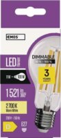 Emos LED Filament Izzó 11W 1521lm 2 700K E27 - Meleg Fehér