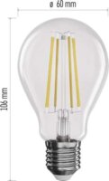 Emos LED Filament Izzó Dimmelhető 7,5W 1 055lm 2 700K E27 - Meleg fehér