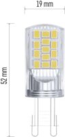 Emos LED Classic JC Izzó 4W 470lm 4 000K G9 - Természetes Fehér