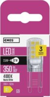Emos LED Classic JC Izzó 2,5W 350lm 4 000K G9 - Természetes Fehér