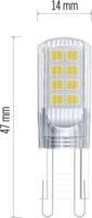 Emos LED Classic JC Izzó 2,5W 350lm 3 000K G9 - Meleg Fehér