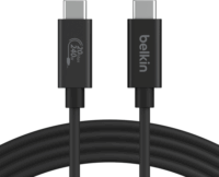 Belkin Connect USB-C apa - USB-C apa 4.0 Adat és töltő kábel - Fekete (2m)