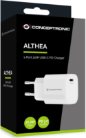 Conceptronic ALTHEA14W USB-C Hálózati töltő Adapter 20W - Fehér