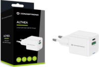 Conceptronic ALTHEA15W GaN USB-A / USB-C Hálózati töltő Adapter 20W - Fehér